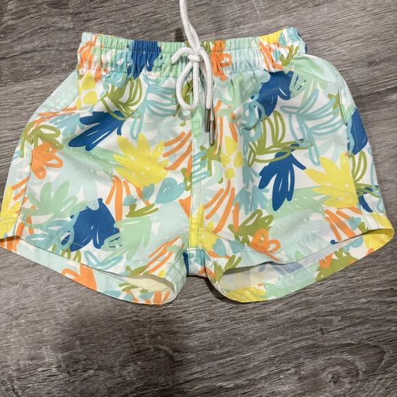 KNOT Kids Tropical Swim Trunks Size 12 Months NWOT - Picture 1 of 4